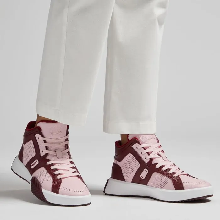 GFORE G112 LEATHER MIDTOP STREET SHOE Cabernetblush Women Street Shoes