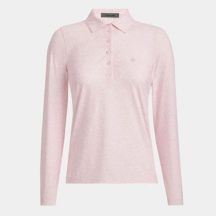 GFORE GARDEN SILKY TECH NYLON LONG SLEEVE POLO Blush Women Polos and Shirts