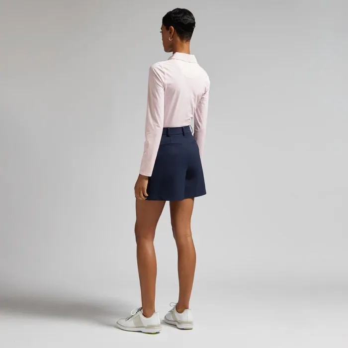 GFORE GARDEN SILKY TECH NYLON LONG SLEEVE POLO Blush Women Polos and Shirts GFORE GARDEN SILKY TECH NYLON LONG SLEEVE POLO Blush Women Polos and Shirts