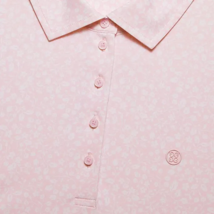 GFORE GARDEN SILKY TECH NYLON LONG SLEEVE POLO Blush Women Polos and Shirts GFORE GARDEN SILKY TECH NYLON LONG SLEEVE POLO Blush Women Polos and Shirts