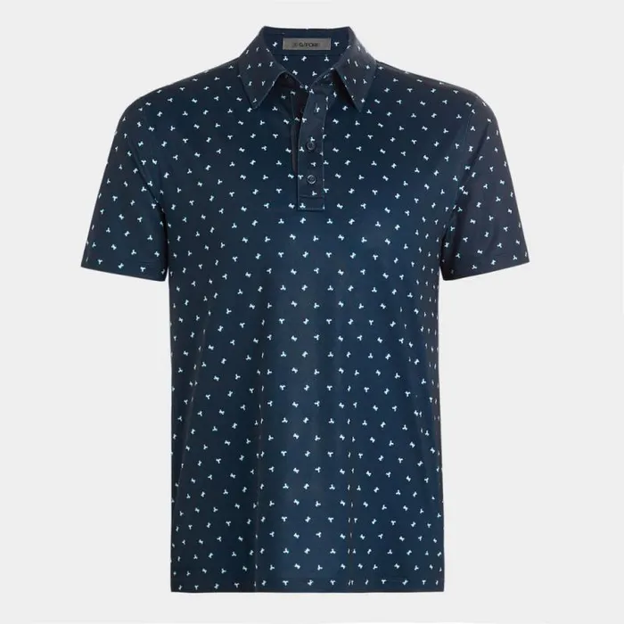 GFORE GEOMETRIC FLORAL TECH JERSEY POLO Twilight Men Polos