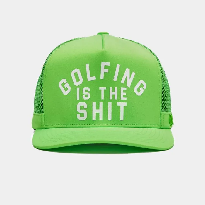 GFORE GOLFING IS THE SHT INTERLOCK KNIT TRUCKER HAT Gecko MenWomen Hats