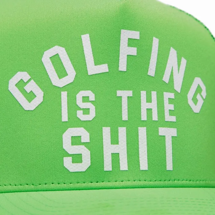 GFORE GOLFING IS THE SHT INTERLOCK KNIT TRUCKER HAT Gecko MenWomen Hats