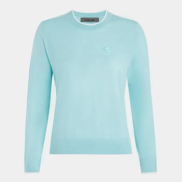 GFORE HAPPY G039S MERINO WOOL CREWNECK SWEATER Powder Women Sweaters
