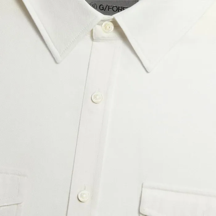 GFORE HERRINGBONE BRUSHED DRESS SHIRT Snow Men Dress Shirts GFORE HERRINGBONE BRUSHED DRESS SHIRT Snow Men Dress Shirts