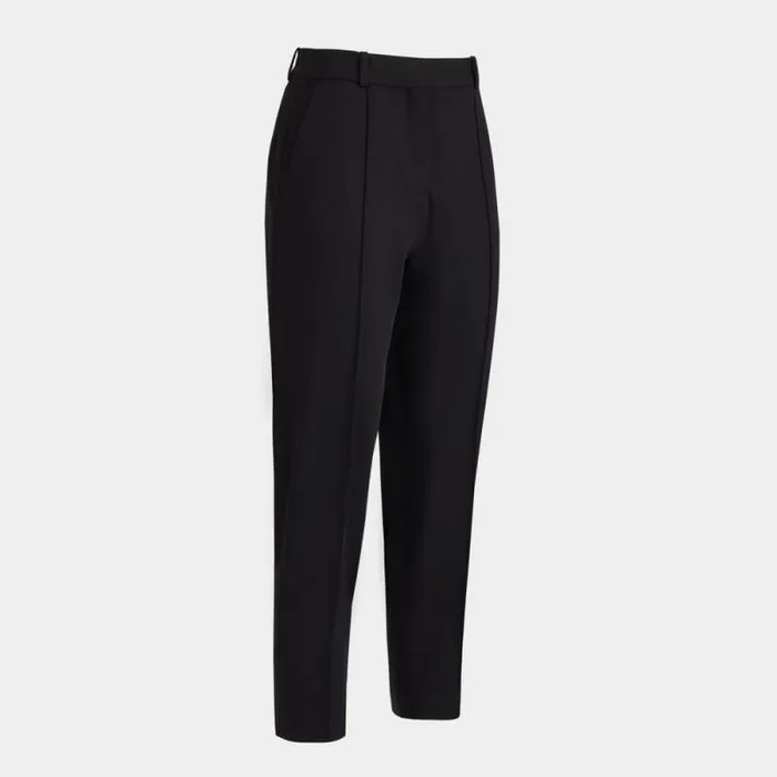 GFORE HIGH WAISTED FINE WOOL TWILL TAPERED TROUSER Onyx Women Pants and Shorts GFORE HIGH WAISTED FINE WOOL TWILL TAPERED TROUSER Onyx Women Pants and Shorts