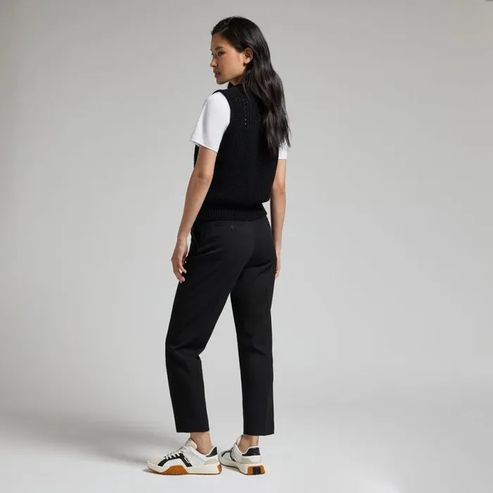 GFORE HIGH WAISTED FINE WOOL TWILL TAPERED TROUSER Onyx Women Pants and Shorts GFORE HIGH WAISTED FINE WOOL TWILL TAPERED TROUSER Onyx Women Pants and Shorts