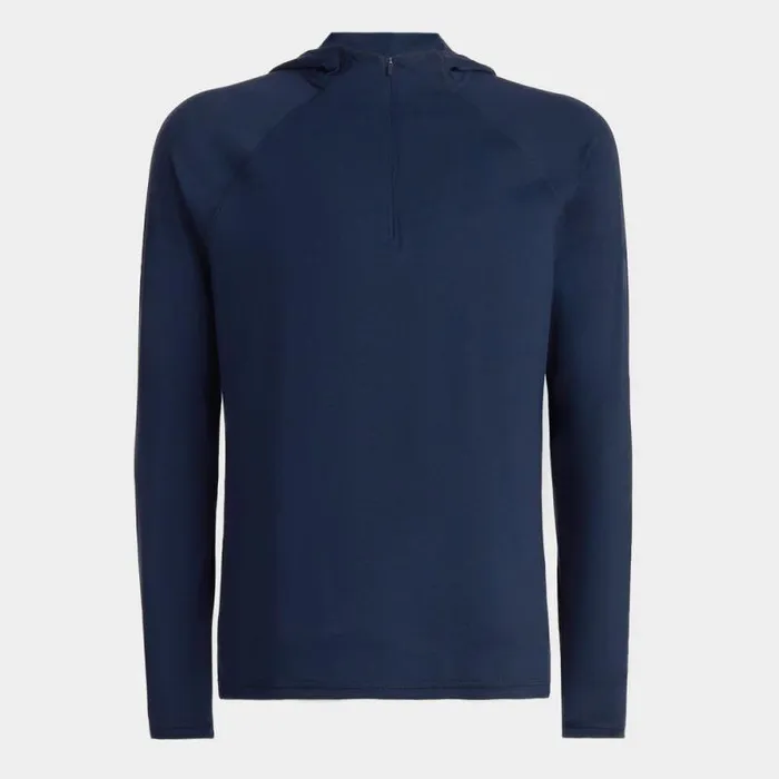 GFORE HOODED LUXE QUARTER ZIP MID LAYER Twilight Men Hoodies and Tees