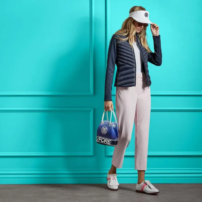 GFORE HYBRID QUILTED STRETCH TECH INTERLOCK JACKET Twilight Women Outerwear GFORE HYBRID QUILTED STRETCH TECH INTERLOCK JACKET Twilight Women Outerwear