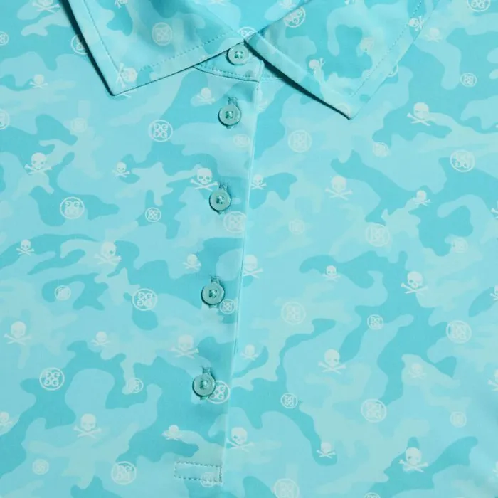 GFORE ICON CAMO SILKY TECH NYLON SLEEVELESS POLO Powder Women Polos and Shirts GFORE ICON CAMO SILKY TECH NYLON SLEEVELESS POLO Powder Women Polos and Shirts