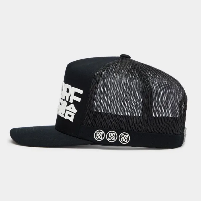 GFORE J4 COTTON TWILL TALL TRUCKER HAT Onyx Men Hats GFORE J4 COTTON TWILL TALL TRUCKER HAT Onyx Men Hats