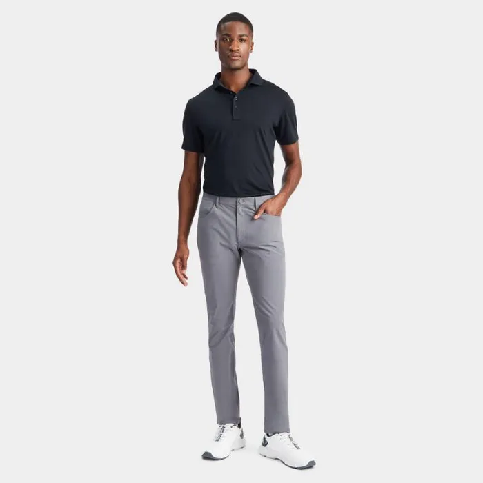 GFORE LIGHTWEIGHT TECHNICAL PERFORMANCE FINE WOOL MODERN SPREAD COLLAR POLO Onyx Men Polos GFORE LIGHTWEIGHT TECHNICAL PERFORMANCE FINE WOOL MODERN SPREAD COLLAR POLO Onyx Men Polos