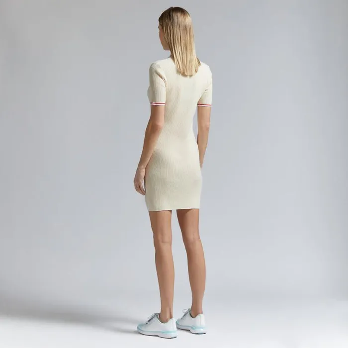 GFORE LIMITED EDITION TIPPED MERINO BLEND RIBBED SWEATER DRESS Winter White Women Skorts and Dresses GFORE LIMITED EDITION TIPPED MERINO BLEND RIBBED SWEATER DRESS Winter White Women Skorts and Dresses