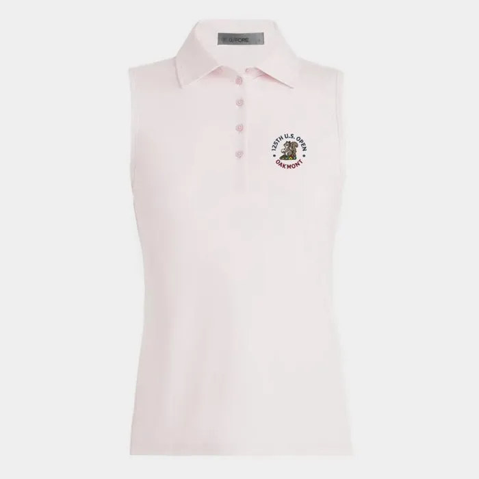 GFORE LTD RELEASE 2025 US OPEN SILKY TECH NYLON SLEEVELESS POLO Blush Women Polos and Shirts GFORE LTD RELEASE 2025 US OPEN SILKY TECH NYLON SLEEVELESS POLO Blush Women Polos and Shirts