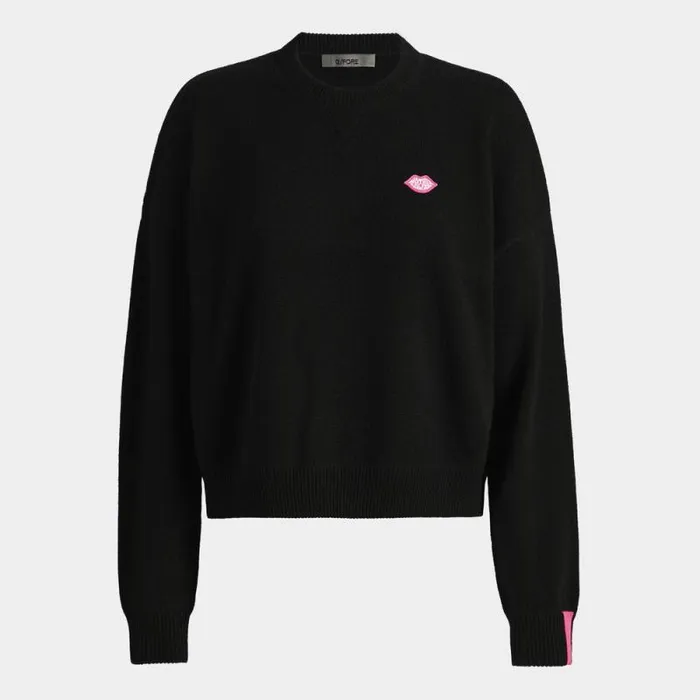 GFORE LTD RELEASE MOTHER GOLFER CASHMERE SWEATER Onyx Women Sweaters GFORE LTD RELEASE MOTHER GOLFER CASHMERE SWEATER Onyx Women Sweaters