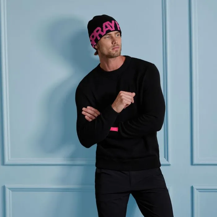 GFORE LTD RELEASE PRAY FOR BIRDIES MERINO WOOL BEANIE Onyx MenWomen Hats GFORE LTD RELEASE PRAY FOR BIRDIES MERINO WOOL BEANIE Onyx MenWomen Hats