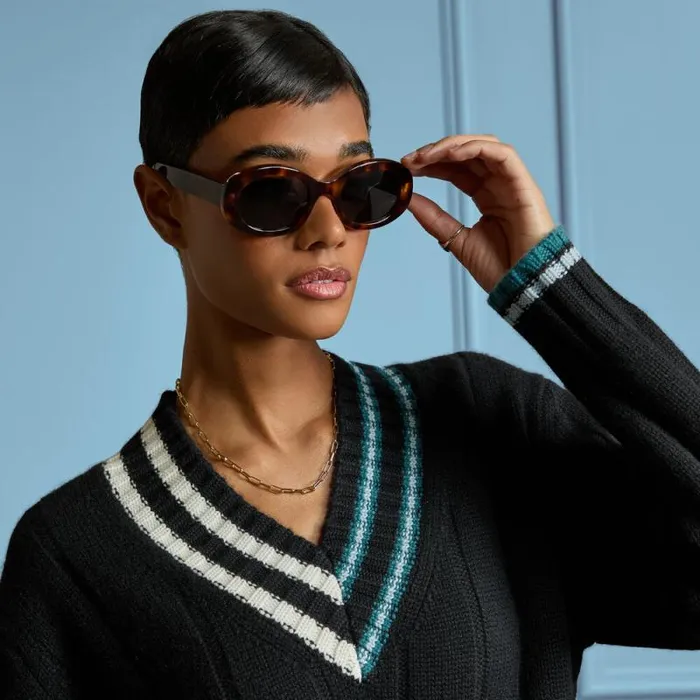GFORE LTD RELEASE RIBBED CASHMERE CRICKET SWEATER Onyx Women Sweaters GFORE LTD RELEASE RIBBED CASHMERE CRICKET SWEATER Onyx Women Sweaters