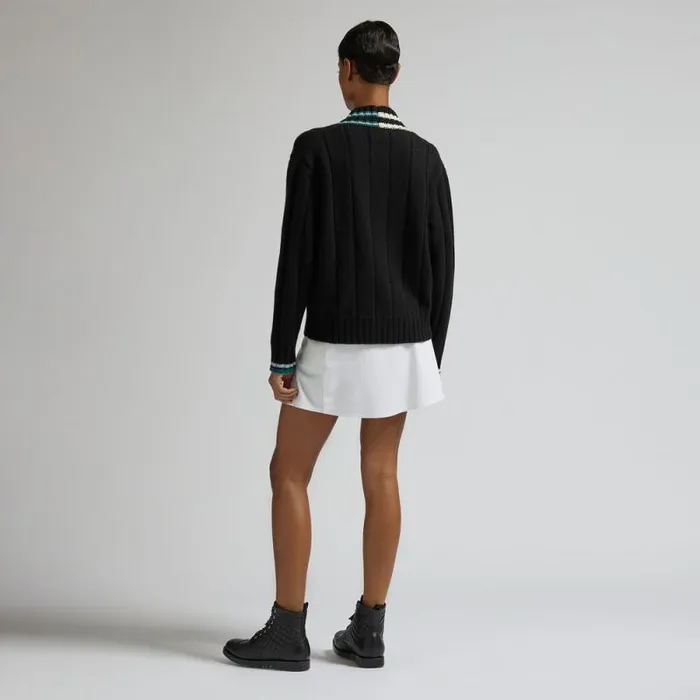 GFORE LTD RELEASE RIBBED CASHMERE CRICKET SWEATER Onyx Women Sweaters GFORE LTD RELEASE RIBBED CASHMERE CRICKET SWEATER Onyx Women Sweaters