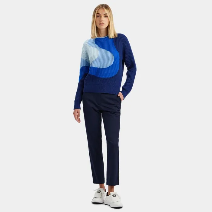 GFORE MERINO WOOL GRADIENT JACQUARD CREWNECK SWEATER Space Women Sweaters GFORE MERINO WOOL GRADIENT JACQUARD CREWNECK SWEATER Space Women Sweaters