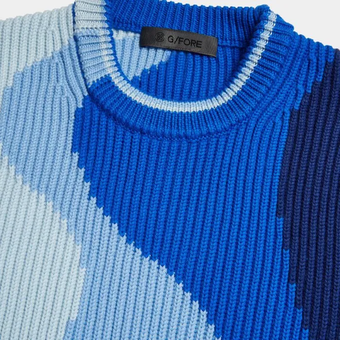 GFORE MERINO WOOL GRADIENT JACQUARD CREWNECK SWEATER Space Women Sweaters GFORE MERINO WOOL GRADIENT JACQUARD CREWNECK SWEATER Space Women Sweaters
