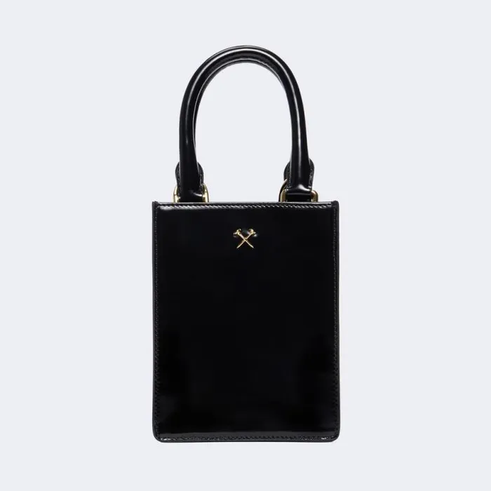 GFORE Metal Tees Box Calf Leather Mini Tote Onyx Women Handbags and Luggage