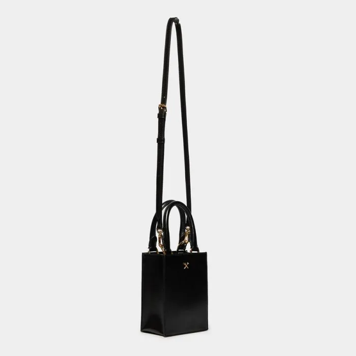GFORE Metal Tees Box Calf Leather Mini Tote Onyx Women Handbags and Luggage GFORE Metal Tees Box Calf Leather Mini Tote Onyx Women Handbags and Luggage