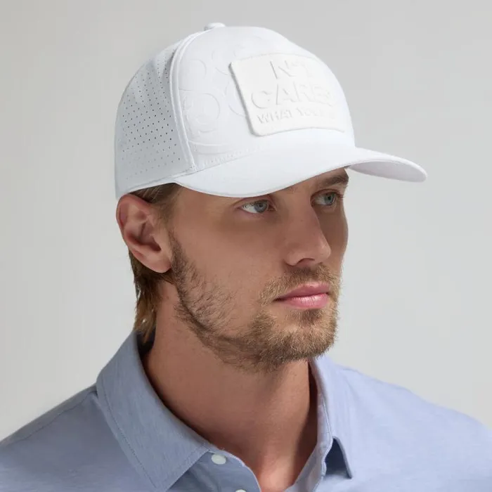 GFORE NO1 CARES PERFORATED FEATHERWEIGHT TECH SNAPBACK HAT Snow MenWomen Hats GFORE NO1 CARES PERFORATED FEATHERWEIGHT TECH SNAPBACK HAT Snow MenWomen Hats