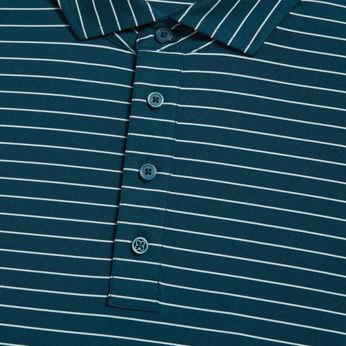 GFORE PENCIL STRIPE TECH JERSEY POLO Deep Sea Men Polos GFORE PENCIL STRIPE TECH JERSEY POLO Deep Sea Men Polos