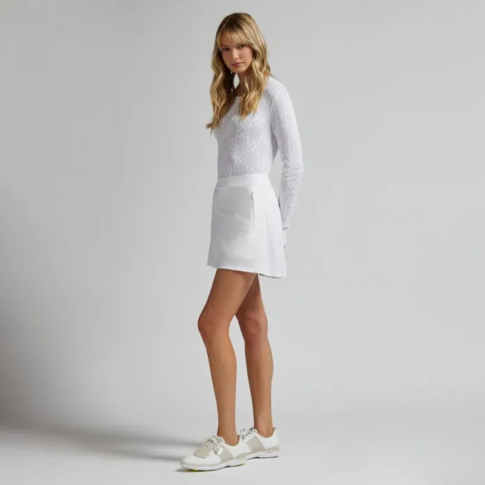 GFORE POINTELLE G CREWNECK SWEATER Snow Women Sweaters GFORE POINTELLE G CREWNECK SWEATER Snow Women Sweaters