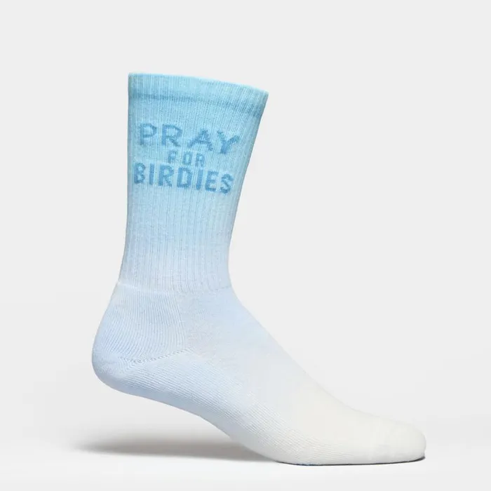 GFORE PRAY FOR BIRDIES CREW SOCK Snow Breeze Women Socks