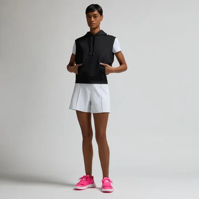 GFORE PRAY FOR BIRDIES DOUBLE KNIT BRUSHED BACK CROPPED SLEEVELESS HOODIE Onyx Women Hoodies and Tees GFORE PRAY FOR BIRDIES DOUBLE KNIT BRUSHED BACK CROPPED SLEEVELESS HOODIE Onyx Women Hoodies and Tees