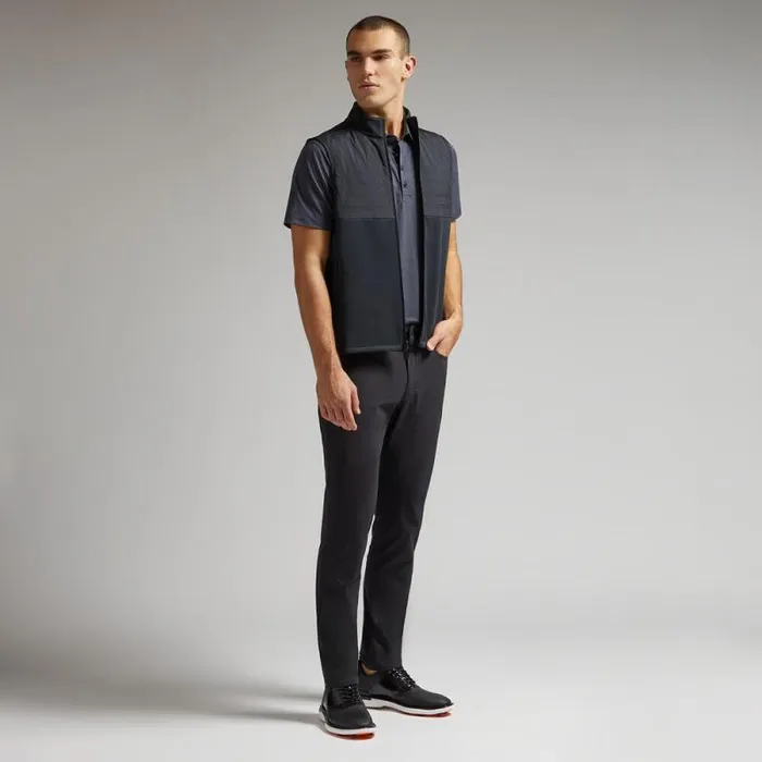 GFORE QUILTED HYBRID STRETCH VEST Onyx Men Outerwear GFORE QUILTED HYBRID STRETCH VEST Onyx Men Outerwear