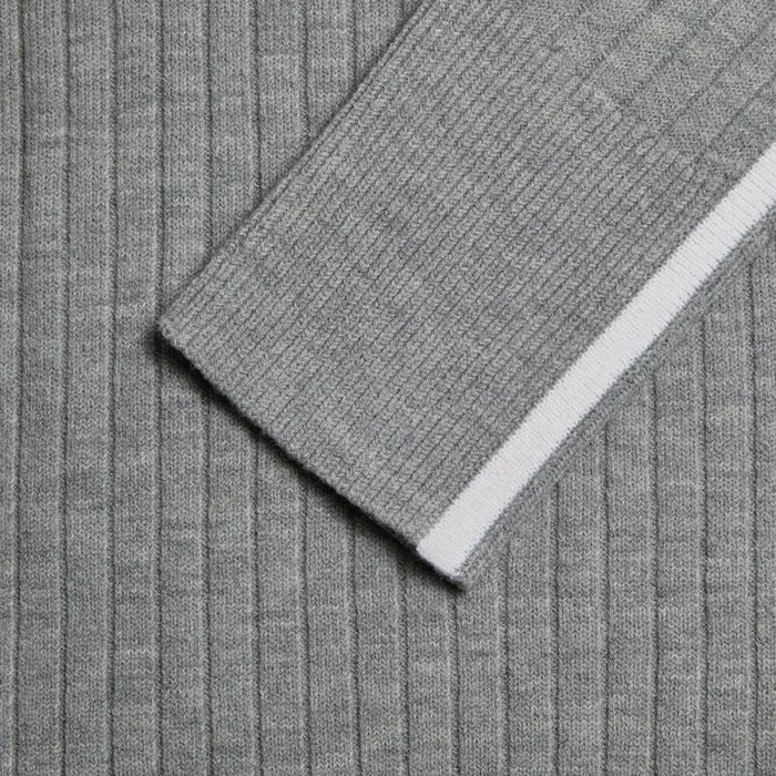 GFORE RIBBED MERINO WOOL BLEND FUNNEL NECK SWEATER Heather Grey Women Ready To Wear GFORE RIBBED MERINO WOOL BLEND FUNNEL NECK SWEATER Heather Grey Women Ready To Wear