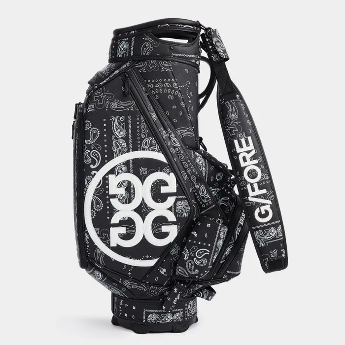 GFORE SAFFIANO BANDANA PRINT TOUR GOLF BAG Onyx MenWomen Golf Bags GFORE SAFFIANO BANDANA PRINT TOUR GOLF BAG Onyx MenWomen Golf Bags