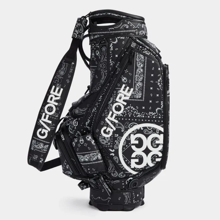 GFORE SAFFIANO BANDANA PRINT TOUR GOLF BAG Onyx MenWomen Golf Bags GFORE SAFFIANO BANDANA PRINT TOUR GOLF BAG Onyx MenWomen Golf Bags