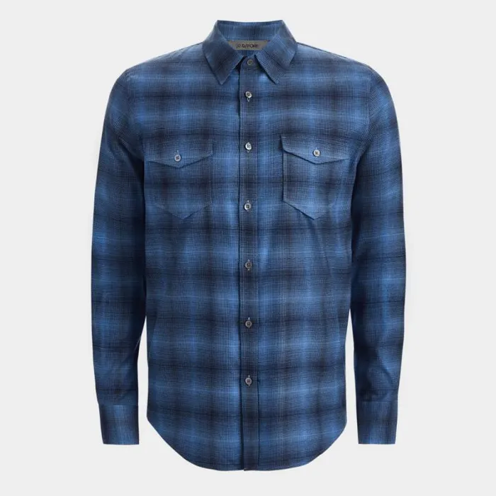 GFORE SHADOW PLAID BRUSHED DRESS SHIRT Racer Men Dress Shirts