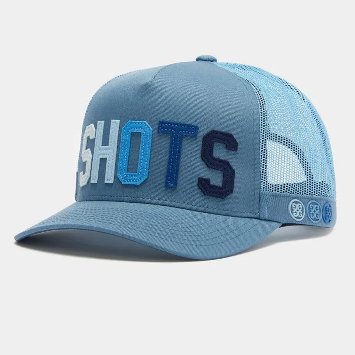 GFORE SHOTS COTTON TWILL TRUCKER HAT Slate Men Hats