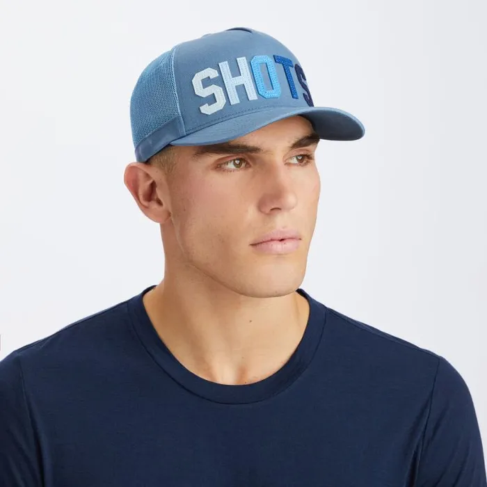 GFORE SHOTS COTTON TWILL TRUCKER HAT Slate Men Hats GFORE SHOTS COTTON TWILL TRUCKER HAT Slate Men Hats