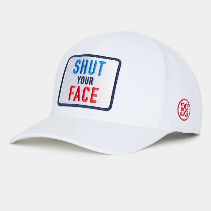 GFORE SHUT YOUR FACE STRETCH TWILL SNAPBACK HAT Snow MenWomen Hats