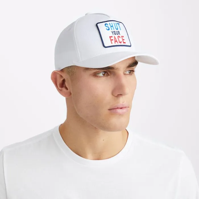GFORE SHUT YOUR FACE STRETCH TWILL SNAPBACK HAT Snow MenWomen Hats GFORE SHUT YOUR FACE STRETCH TWILL SNAPBACK HAT Snow MenWomen Hats