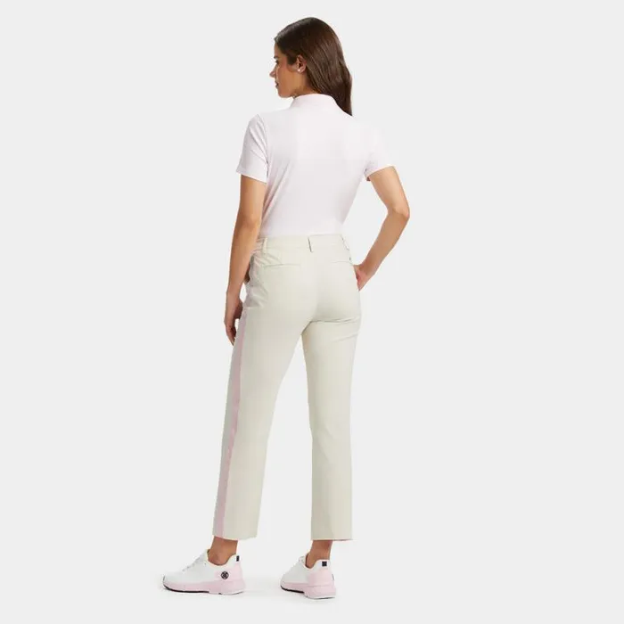 GFORE SIDE STRIPE STRETCH TECH TWILL MID RISE STRAIGHT LEG TROUSER Stone Women Pants and Shorts GFORE SIDE STRIPE STRETCH TECH TWILL MID RISE STRAIGHT LEG TROUSER Stone Women Pants and Shorts