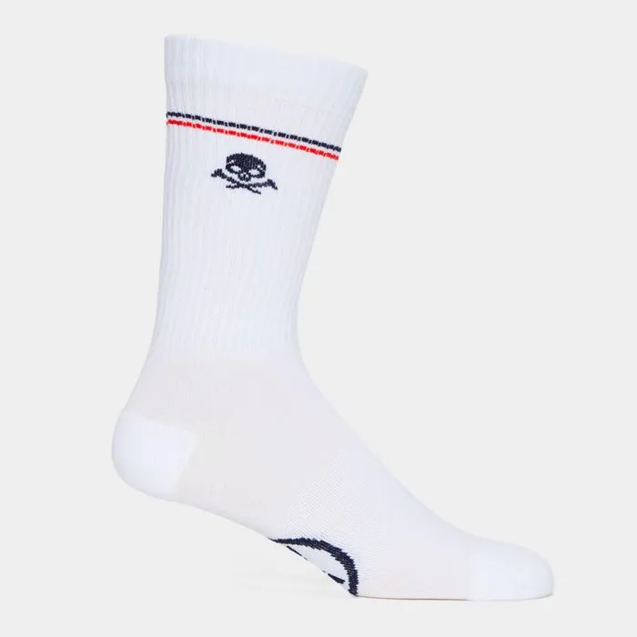 GFORE SKULL and TEES RIBBED NYLON CREW SOCK Snow Women Socks