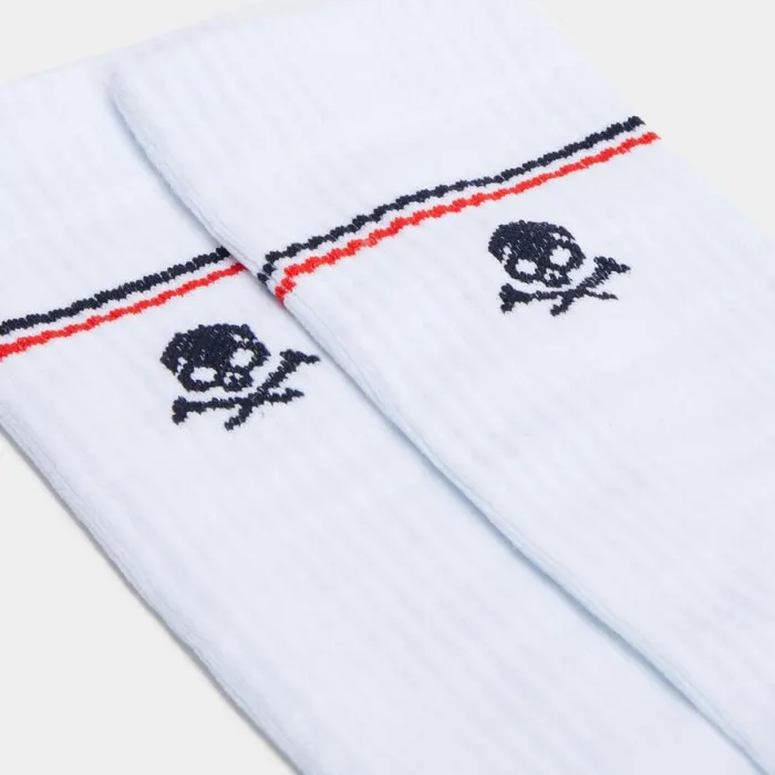 GFORE SKULL and TEES RIBBED NYLON CREW SOCK Snow Women Socks GFORE SKULL and TEES RIBBED NYLON CREW SOCK Snow Women Socks
