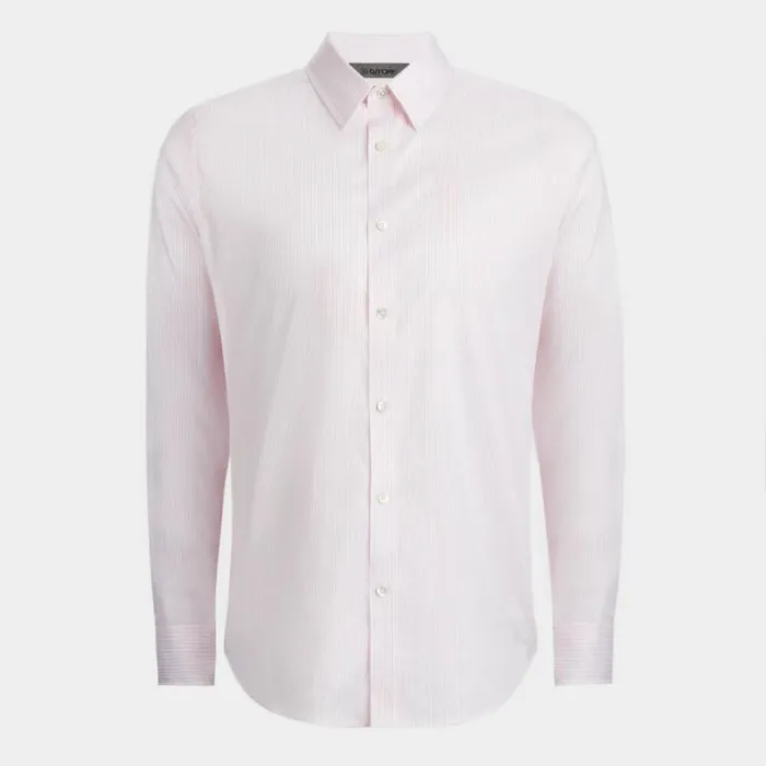 GFORE SPREAD COLLAR STRIPED STRECH DRESS SHIRT Blush Men Dress Shirts