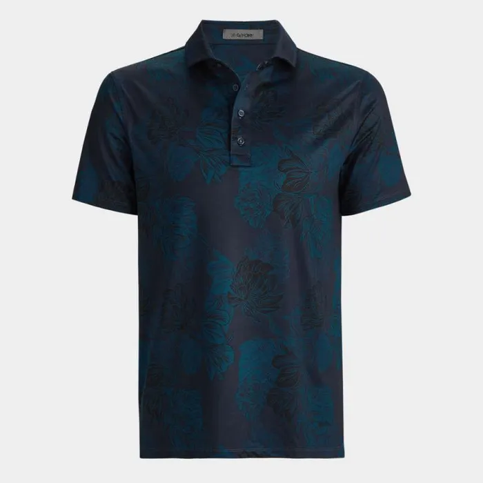 GFORE STAMPED FLORAL TECH JERSEY POLO Twilight Men Polos