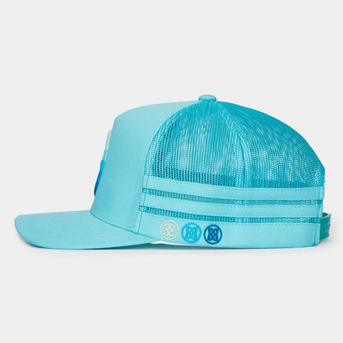 GFORE STRIPED QUARTER G INTERLOCK KNIT TRUCKER HAT Sardinia MenWomen Hats GFORE STRIPED QUARTER G INTERLOCK KNIT TRUCKER HAT Sardinia MenWomen Hats