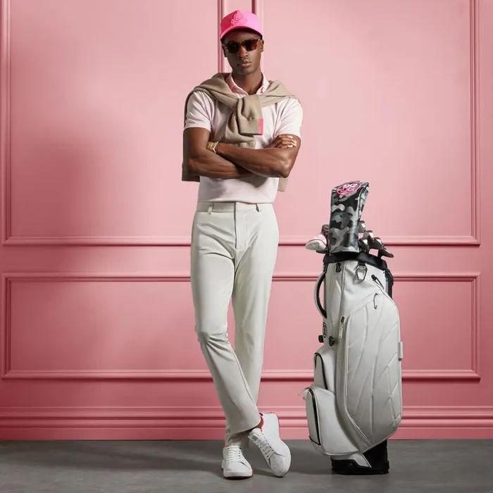GFORE TECHNICAL COTTON BLEND POLO Blush Men Polos GFORE TECHNICAL COTTON BLEND POLO Blush Men Polos