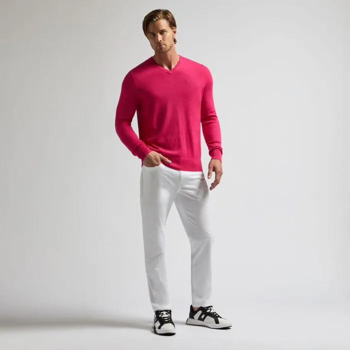 GFORE VERSE V NECK CASHMERE SWEATER Framboise MenWomen Sweaters GFORE VERSE V NECK CASHMERE SWEATER Framboise MenWomen Sweaters