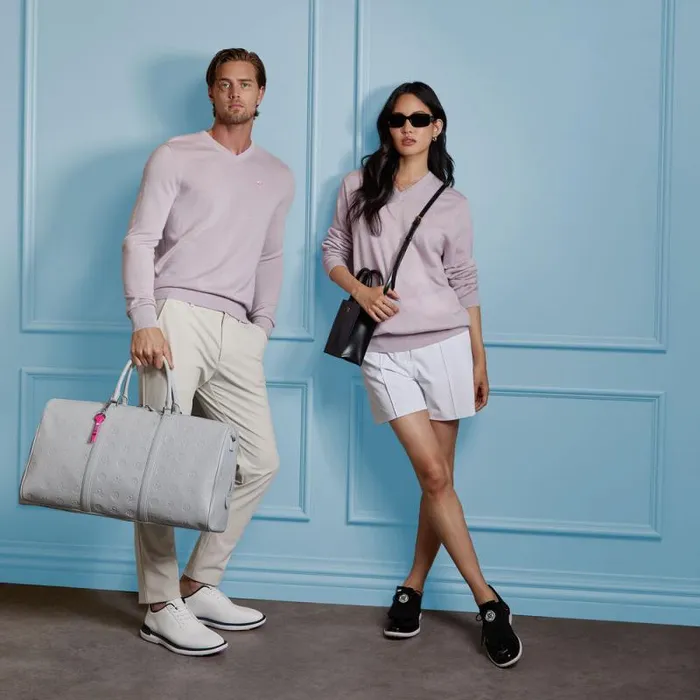 GFORE VERSE V NECK CASHMERE SWEATER Lilac MenWomen Sweaters
