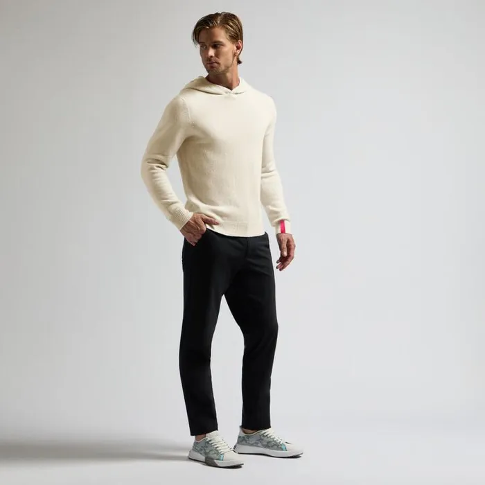 GFORE WASHABLE CASHMERE HOODED SWEATER Chalk White MenWomen Sweaters GFORE WASHABLE CASHMERE HOODED SWEATER Chalk White MenWomen Sweaters
